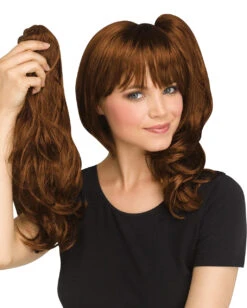 Cosplay Perücke Mit Separaten Zöpfen Rostrot