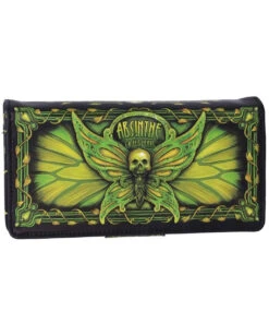 Absinthe - La Fee Verte Grüne Fee Geldbörse -Spooky Fun Günstiges Geschäft absinthe la fee verte gruene fee geldboerse absinthe la fee verte green fairy embossed purse gothic geldbeutel 53937 3