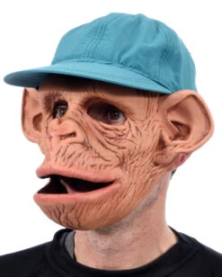 Affen Maske Deluxe -Spooky Fun Günstiges Geschäft affen maske mit baseball muetze schimpansen maske tiermaske chimp mask 21275 03