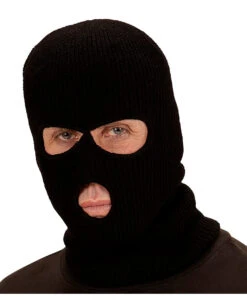 Schwarze Balaclava Maske Als Sturmhaube