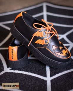 Jack O'lantern Trick Or Treat Creepers Schuhe Schwarz -Spooky Fun Günstiges Geschäft black orange3