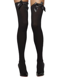 Blickdichte Halterlose Strümpfe Schwarz