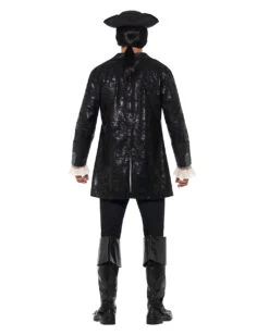 Buccaneer Piraten Kostüm-Jacke Schwarz -Spooky Fun Günstiges Geschäft buccaneer piraten kostuem jacke schwarz seeraeuber kostuem zubehoer piratenjacke fasching 35794 4