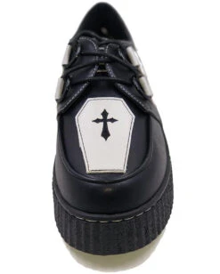 Coffin Black Creepers Schuhe -Spooky Fun Günstiges Geschäft coffin black creepers schuhe krypt coffin black creepers shoes halloween schuhe 52805 4