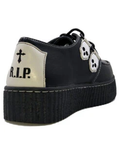 Coffin Black Creepers Schuhe -Spooky Fun Günstiges Geschäft coffin black creepers schuhe krypt coffin black creepers shoes halloween schuhe 52805 6