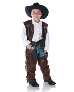 Cowboy Chaps & Fransen Weste Kinderkostüm