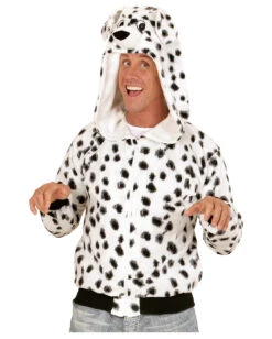 Dalmatiner Kostüm Jacke -Spooky Fun Günstiges Geschäft dalmatiner kostuem jacke mit kapuze dalmatian costume hoodie tierkostuem 54509 03