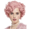 Damen Kurzhaar Perücke Flirty Flapper Rosa