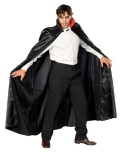 Dracula Cape Satin Schwarz