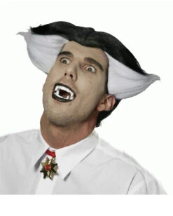 Crazy Vampire Perücke Schwarz-weiß