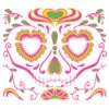Face Tattoo Sugar Skull Weiblich