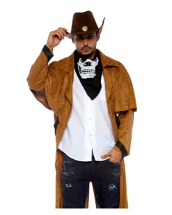 Fake Wildleder Western Mantel Für Herren