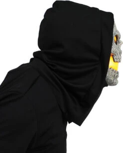 Flammen Skull LED Maske Gelb 5 Flammen Skull LED Maske Gelb -Spooky Fun Günstiges Geschäft flammen skull led maske gelb flaming skull led mask yellow halloween skelett maske 52683 3