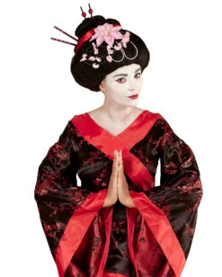 Edle Geisha Perücke -Spooky Fun Günstiges Geschäft geisha peruecke chinesin frisur fuer fasching geisha wig 27155 03