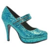 Glitter Mary Janes Pumps Blau