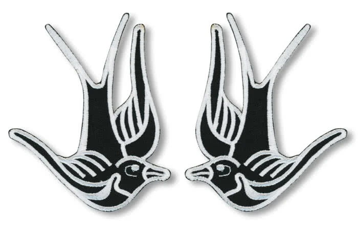 Schwalben Aufnäher 2er Set