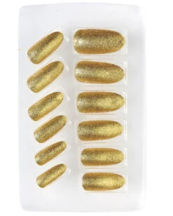 Glitzer Fingernägel Gold 12 St. 4 Glitzer Fingernägel Gold 12 St. -Spooky Fun Günstiges Geschäft gold glitzernde fingernaegel selbstklebende fingernaegel gold gold fingernails self adhesiv 36690 02 2