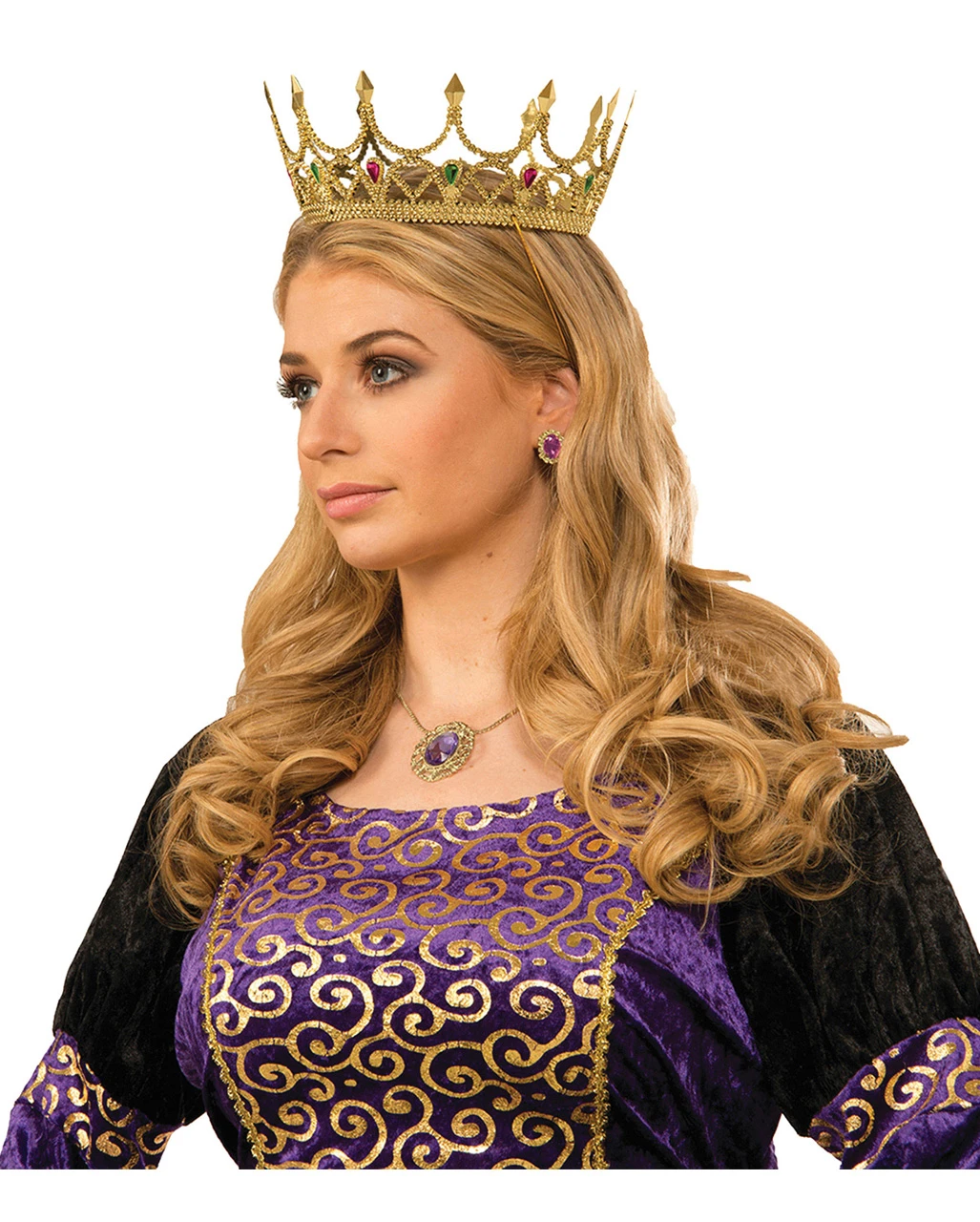 Goldene Königinnen Krone Mit Glitzersteinen 1 Goldene Königinnen Krone Mit Glitzersteinen