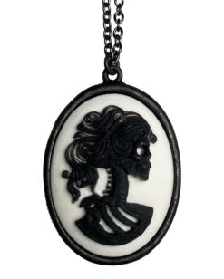 Gothic Kette Totenkopf Cameo -Spooky Fun Günstiges Geschäft gothic kette totenkopf cameo weiss gothic handmade craft chain skull cameo gothic geschenk schmuck 52577 2