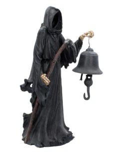 Grim Reaper Mit Glocke Figur 40cm -Spooky Fun Günstiges Geschäft grim reaper mit glocke figur sensenmann figur mit glocke grim reaper figurine 52538 06