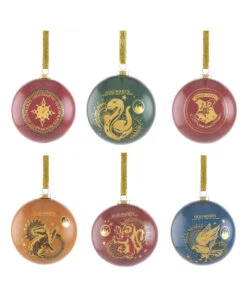 Harry Potter Hogwarts Häuser Weihnachtkugeln 6 St
