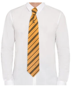 Harry Potter Hufflepuff Krawatte Mit Pin -Spooky Fun Günstiges Geschäft harry potter hufflepuff krawatte mit pin hufflepuff schuluniform harry potter fanartikel 29529 06