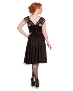 Hell Bunny Patricia Kleid -Spooky Fun Günstiges Geschäft hellbunny gothic kleid mit raffung patricia dress hellbunny gothic kleider und fashion 660585 2