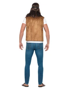 Hippie Weste Mit Kunstfell Und Print -Spooky Fun Günstiges Geschäft hippie weste mit kunstfell und print 60er jahre kostuemzubehoer 60s verkleidung fasching 35800 6