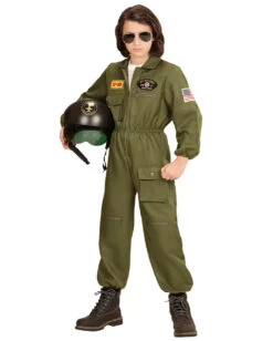 Kampfjet Pilot Kinderkostüm -Spooky Fun Günstiges Geschäft kampfjet pilot kinderkostuem airforce kinderkostuem soldatenkostuem fuer kinder airforce jet pilot child costume 36600 002