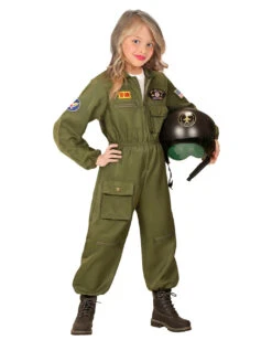 Kampfjet Pilot Kinderkostüm -Spooky Fun Günstiges Geschäft kampfjet pilot kinderkostuem airforce kinderkostuem soldatenkostuem fuer kinder airforce jet pilot child costume 36600 003
