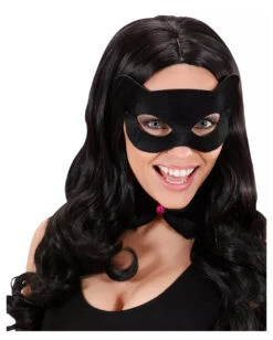 Schwarze Katzenaugen Maske -Spooky Fun Günstiges Geschäft katzenaugen samt catwoman maske cateyemask karnevalsmaske sexy katzenaugen 18445 04