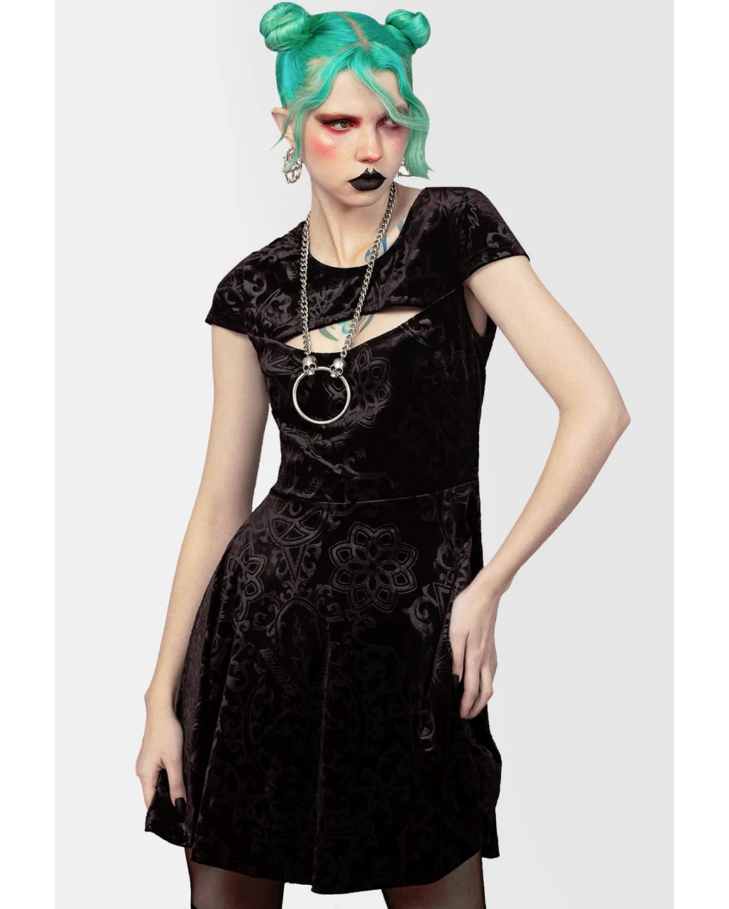 KILLSTAR Blasphemia Keyhole Skater Kleid 1 KILLSTAR Blasphemia Keyhole Skater Kleid