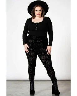 KILLSTAR Brielle Burnout Leggings 9 KILLSTAR Brielle Burnout Leggings -Spooky Fun Günstiges Geschäft killstar brielle burnout leggings gothic leggings gothic hose gothic kleidung 53334 4