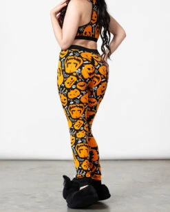 KILLSTAR Carver Cuffed Leggings -Spooky Fun Günstiges Geschäft killstar carver cuffed leggings killstar loungewear gothic loungewear gothic accessoires und geschenkartikel 53732 1