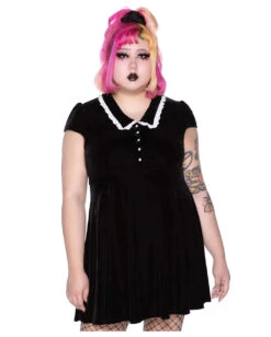 KILLSTAR Every Mourning Kragenkleid 8 KILLSTAR Every Mourning Kragenkleid -Spooky Fun Günstiges Geschäft killstar every mourning kragenkleid killstar every mourning collar dress gothic mode gothic fashion 51395 04