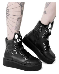 KILLSTAR Keiko Kitty High Top Sneaker 7 KILLSTAR Keiko Kitty High Top Sneaker -Spooky Fun Günstiges Geschäft killstar keiko kitty high top sneaker gothic fashion und accessoires online kaufen 51605 3