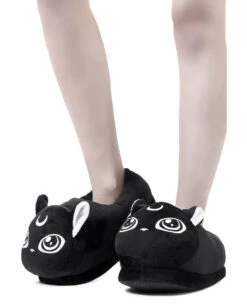 KILLSTAR Meowgical Hausschuhe -Spooky Fun Günstiges Geschäft killstar meowgical hausschuhe killstar meowgical slippers gothic homeware 51375 05