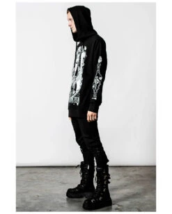 KILLSTAR Morning Longline Unisex Hoodie -Spooky Fun Günstiges Geschäft killstar morning longline unisex hoodie gothic fashion von killstar gothic onlineshop 52186 2