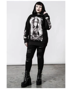 KILLSTAR Morning Longline Unisex Hoodie -Spooky Fun Günstiges Geschäft killstar morning longline unisex hoodie gothic fashion von killstar gothic onlineshop 52186 4