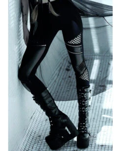 KILLSTAR Neo Noir Leggings -Spooky Fun Günstiges Geschäft killstar neo noir leggings gothic fashion gohtic hosen gotik mode 52252 3
