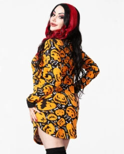 KILLSTAR Night Harvest Henley Kleid -Spooky Fun Günstiges Geschäft killstar night harvest henley kleid killstar dress killstar accessoire gothic kleid gothic accessoires und geschenkartikel gothic loungewear 53726 2