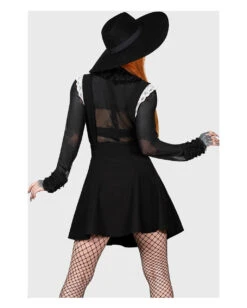 KILLSTAR Oriel Pinafore Latzkleid -Spooky Fun Günstiges Geschäft killstar oriel pinafore latzkleid killstar oriel pinafore dress gothic kleid gothic mode 54064 4