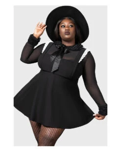 KILLSTAR Oriel Pinafore Latzkleid -Spooky Fun Günstiges Geschäft killstar oriel pinafore latzkleid killstar oriel pinafore dress gothic kleid gothic mode 54064 5