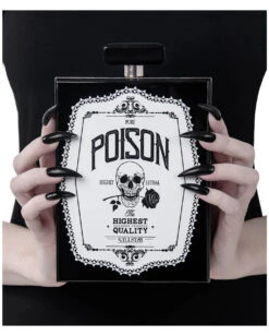 KILLSTAR Pure Poison Clutch Handtasche -Spooky Fun Günstiges Geschäft killstar pure poison clutch handtasche gothic fashion und zubehoer online shoppen 51604 2