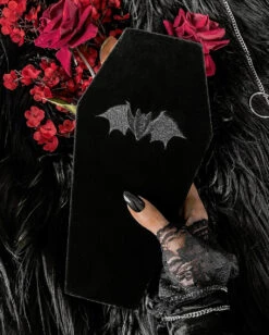 KILLSTAR Velvet Casket Schmuck Box -Spooky Fun Günstiges Geschäft killstar velvet casket jewellery box killstar schmuckdose killstar accessoire gothic schmuckaufbewahrung gothic accessoires 54488