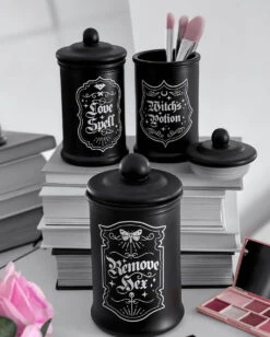 KILLSTAR Witch's Vanity Gläser -Spooky Fun Günstiges Geschäft killstar witchs vanity glaeser killstar dekoration killstar accessoires gothic accessoires und geschenkartikel killstar witchs vanity jars 53533