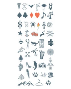 Klebetattoo Set Für Die Finger - Symbole