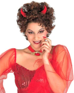 Kleine Teufelshörner Rot -Spooky Fun Günstiges Geschäft kleine teufelshoerner mit haarreif teufelhoerner als haarschmuck 21290 4