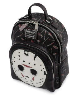 Loungefly Friday The 13th Jason Mask Mini-Rucksack -Spooky Fun Günstiges Geschäft loungefly friday the 13th jason maske mini rucksack loungefly horror backpack horror merch und geschenke 52584 3