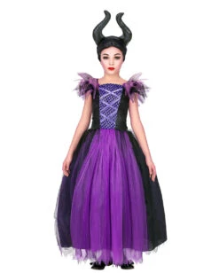 Malefizia Kinderkostüm Mit Kopfschmuck -Spooky Fun Günstiges Geschäft malefizia kinderkostuem mit kopfschmuck malefizia child costume with horns halloween kostuem 52046 03